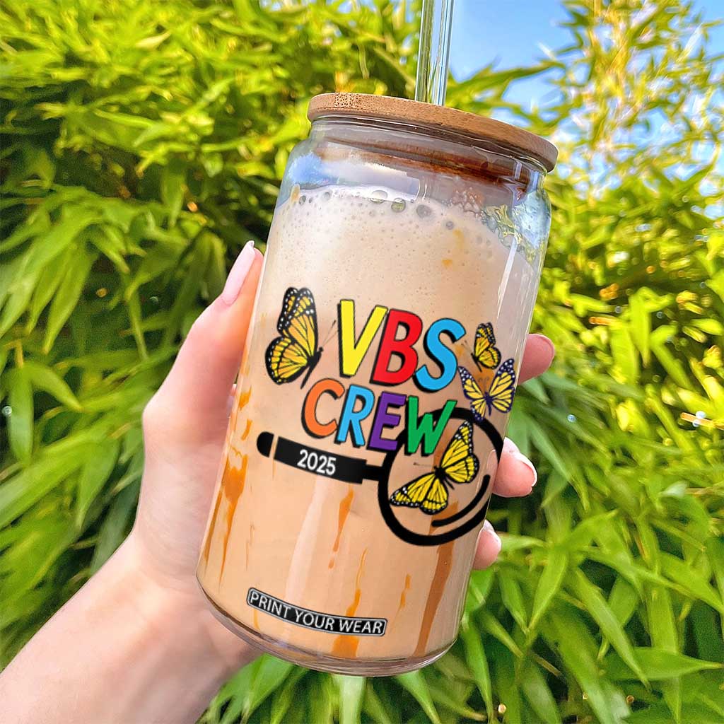 VBS 2025 Glass Can Magnified Vacation Bible School Butterfly VBS Team TS02 Print Your Wear