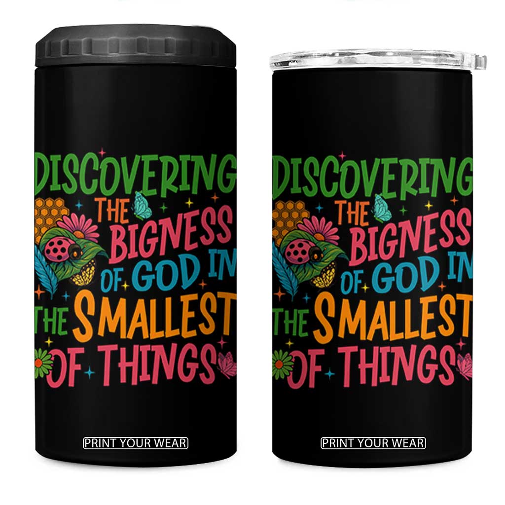 VBS 2025 Insects Adventure 4 in 1 Can Cooler Tumbler Discovering the Bigness of God in the Smallest of Things TS02 One Size: 16 oz Black Print Your Wear