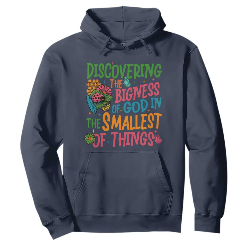 VBS 2025 Insects Adventure Hoodie Discovering the Bigness of God in the Smallest of Things TS02 Navy Print Your Wear