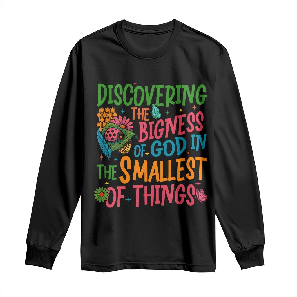 VBS 2025 Insects Adventure Long Sleeve Shirt Discovering the Bigness of God in the Smallest of Things TS02 Black Print Your Wear