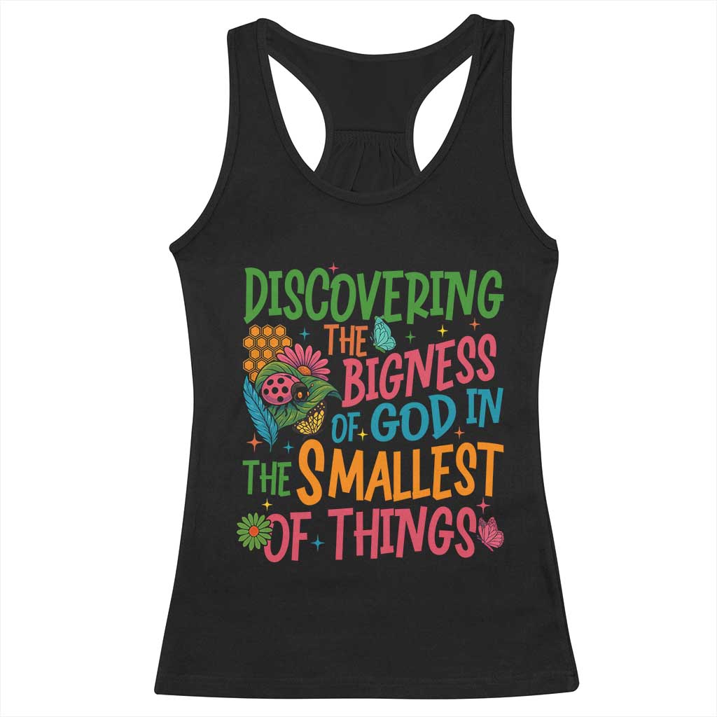 VBS 2025 Insects Adventure Racerback Tank Top Discovering the Bigness of God in the Smallest of Things TS02 Black Print Your Wear