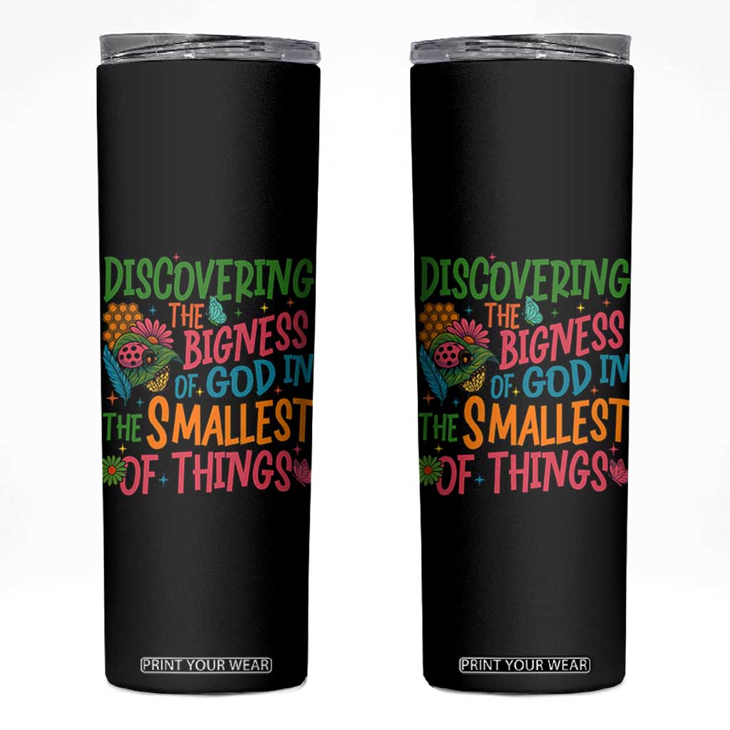 VBS 2025 Insects Adventure Skinny Tumbler Discovering the Bigness of God in the Smallest of Things TS02 Black Print Your Wear