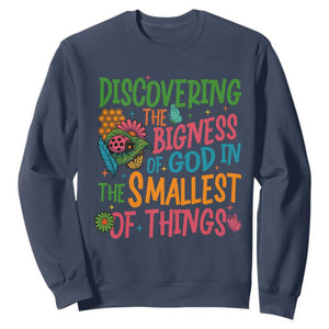 VBS 2025 Insects Adventure Sweatshirt Discovering the Bigness of God in the Smallest of Things TS02 Navy Print Your Wear