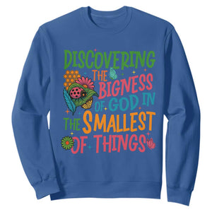 VBS 2025 Insects Adventure Sweatshirt Discovering the Bigness of God in the Smallest of Things TS02 Royal Blue Print Your Wear