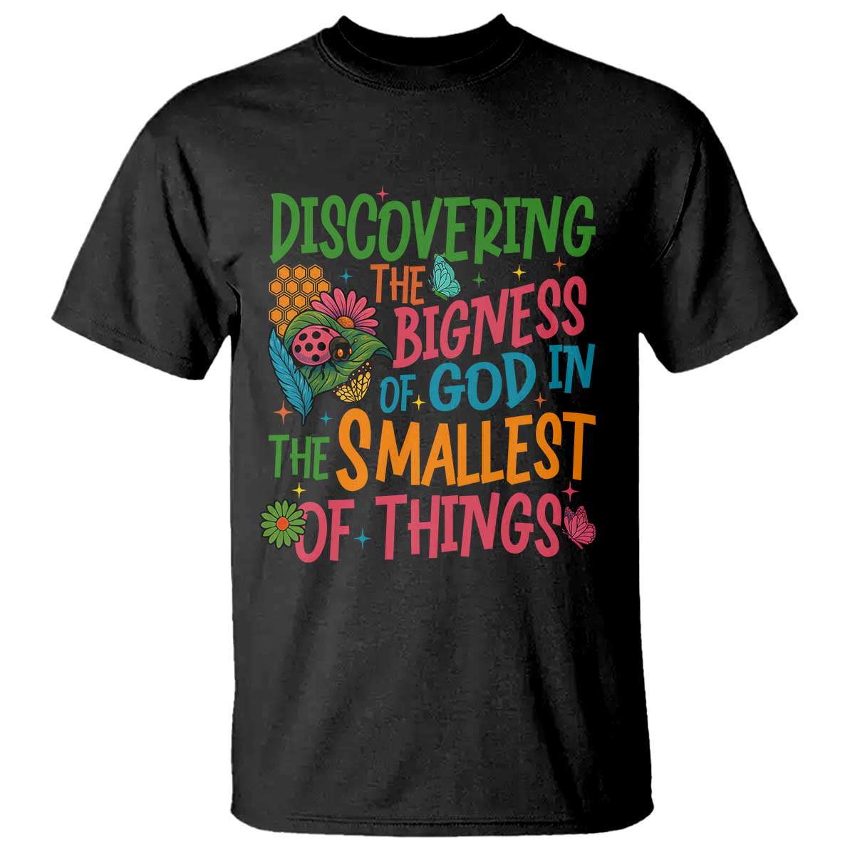 VBS 2025 Insects Adventure T Shirt Discovering the Bigness of God in the Smallest of Things TS02 Black Print Your Wear