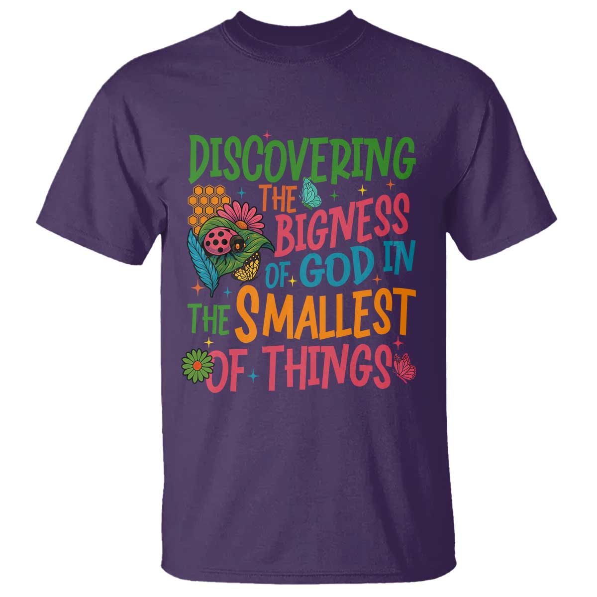 VBS 2025 Insects Adventure T Shirt Discovering the Bigness of God in the Smallest of Things TS02 Purple Print Your Wear