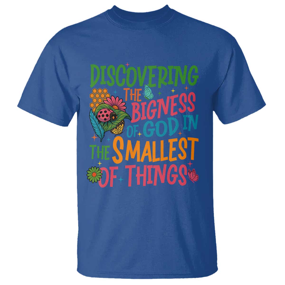 VBS 2025 Insects Adventure T Shirt Discovering the Bigness of God in the Smallest of Things TS02 Royal Blue Print Your Wear