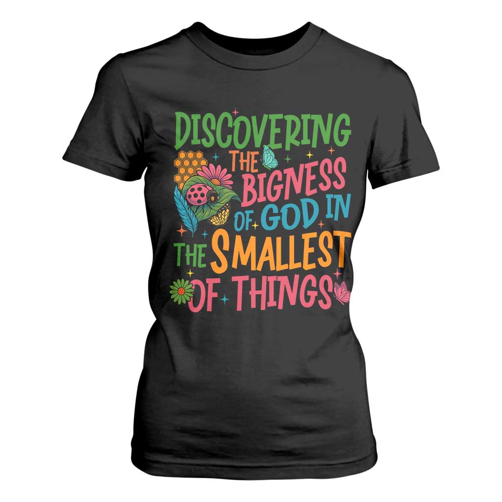 VBS 2025 Insects Adventure T Shirt For Women Discovering the Bigness of God in the Smallest of Things TS02 Black Print Your Wear