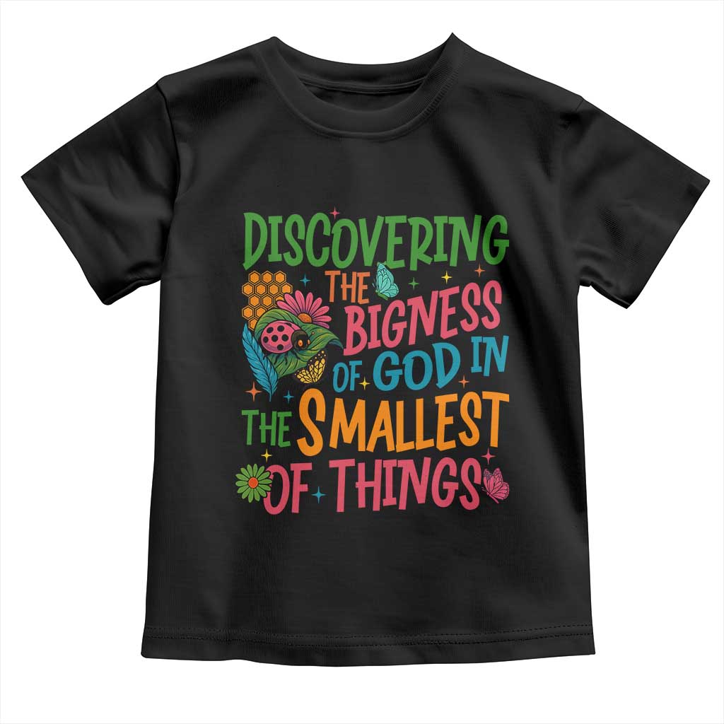 VBS 2025 Insects Adventure Toddler T Shirt Discovering the Bigness of God in the Smallest of Things TS02 Black Print Your Wear