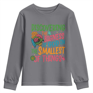 VBS 2025 Insects Adventure Youth Sweatshirt Discovering the Bigness of God in the Smallest of Things TS02 Charcoal Print Your Wear