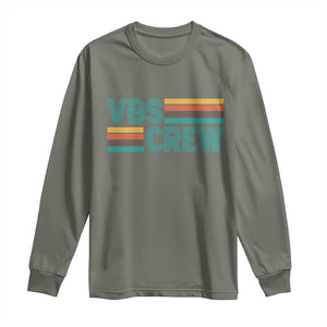 VBS Crew Long Sleeve Shirt Vacation Bible School Church Camp Retro Vintage TS10 Military Green Print Your Wear