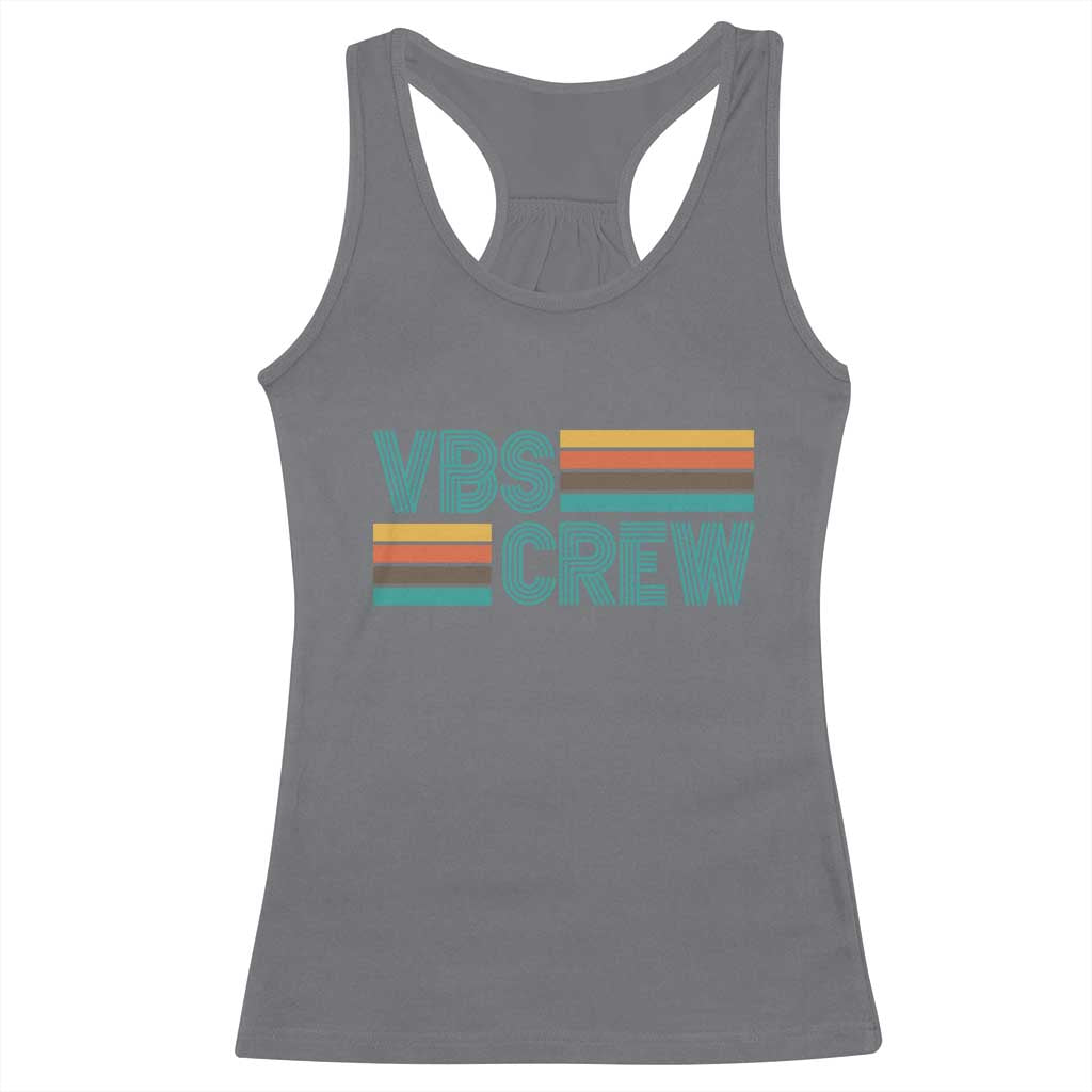 VBS Crew Racerback Tank Top Vacation Bible School Church Camp Retro Vintage TS10 Charcoal Print Your Wear