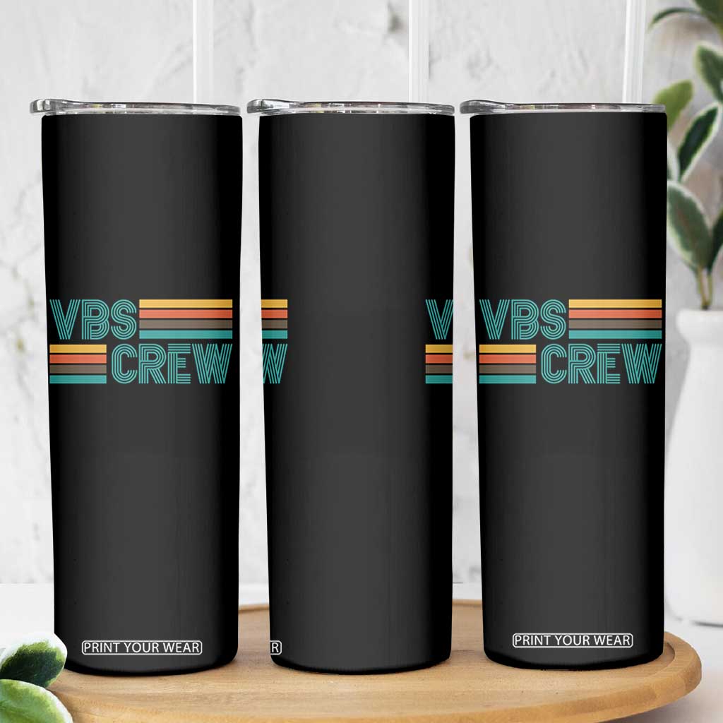 VBS Crew Skinny Tumbler Vacation Bible School Church Camp Retro Vintage TS10 Print Your Wear