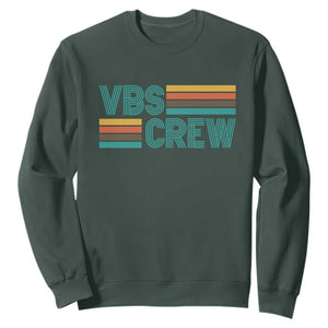 VBS Crew Sweatshirt Vacation Bible School Church Camp Retro Vintage TS10 Dark Forest Green Print Your Wear