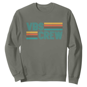 VBS Crew Sweatshirt Vacation Bible School Church Camp Retro Vintage TS10 Military Green Print Your Wear