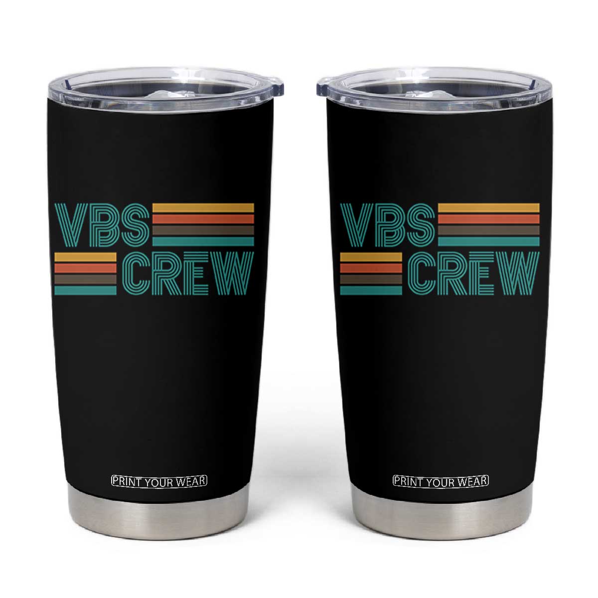 VBS Crew Tumbler Cup Vacation Bible School Church Camp Retro Vintage TS10 Black Print Your Wear