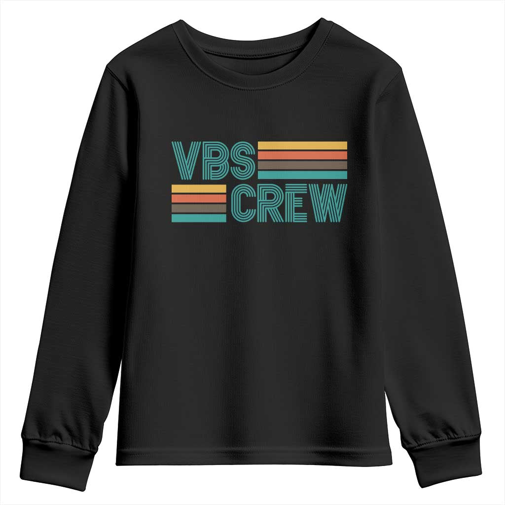 VBS Crew Youth Sweatshirt Vacation Bible School Church Camp Retro Vintage TS10 Black Print Your Wear