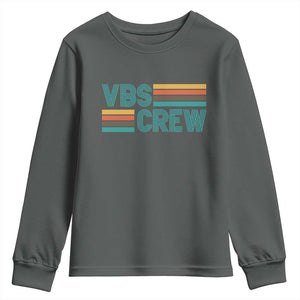 VBS Crew Youth Sweatshirt Vacation Bible School Church Camp Retro Vintage TS10 Dark Heather Print Your Wear