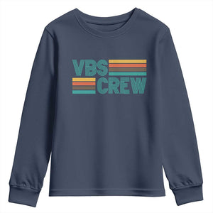 VBS Crew Youth Sweatshirt Vacation Bible School Church Camp Retro Vintage TS10 Navy Print Your Wear