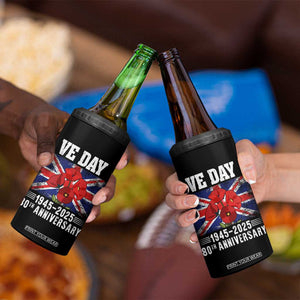 VE Day 80th Anniversary 4 in 1 Can Cooler Tumbler 2025 Celebration Union Flag Poppies WWII Remembrance TS02 Print Your Wear