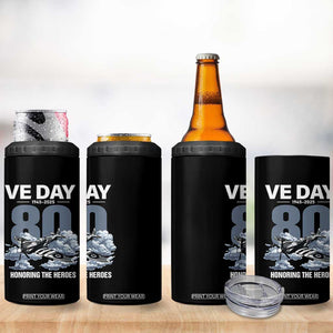 VE Day 80th Anniversary 4 in 1 Can Cooler Tumbler 2025 Celebration WWII Remembrance Retro TS02 Print Your Wear