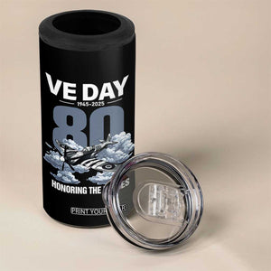 VE Day 80th Anniversary 4 in 1 Can Cooler Tumbler 2025 Celebration WWII Remembrance Retro TS02 Print Your Wear