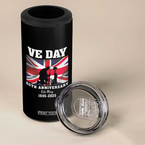 VE Day 80th Anniversary 4 in 1 Can Cooler Tumbler Victory in Europe Union Flag WWII Remembrance TS02 Print Your Wear