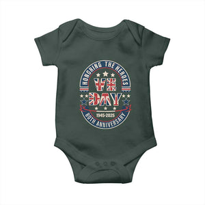 VE Day 80th Anniversary Baby Onesie 2025 Patriotic WWII Remembrance Vintage TS02 Print Your Wear