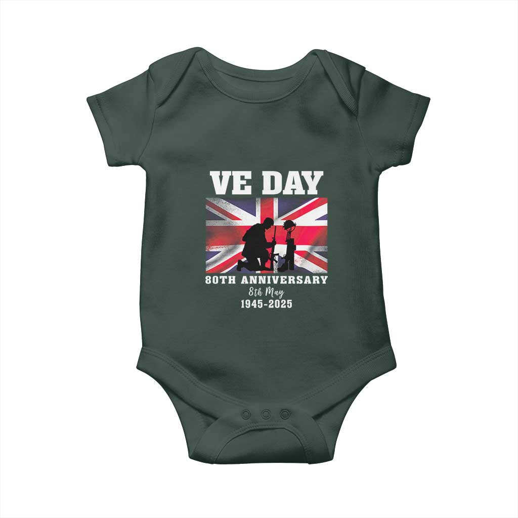 VE Day 80th Anniversary Baby Onesie Victory in Europe Union Flag WWII Remembrance TS02 Print Your Wear