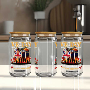 VE Day 80th Anniversary Glass Can 2025 Celebration Union Flag WWII Remembrance TS02 Print Your Wear