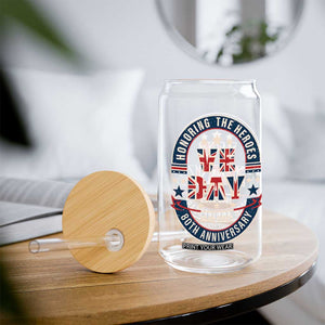 VE Day 80th Anniversary Glass Can 2025 Patriotic WWII Remembrance Vintage TS02 Print Your Wear