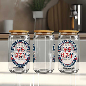 VE Day 80th Anniversary Glass Can 2025 Patriotic WWII Remembrance Vintage TS02 Print Your Wear