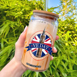 VE Day 80th Anniversary Glass Can WWII Remembrance 2025 Celebrations London TS02 Print Your Wear