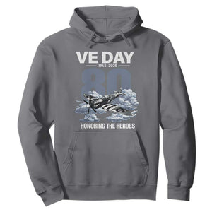 VE Day 80th Anniversary Hoodie 2025 Celebration WWII Remembrance Retro TS02 Charcoal Print Your Wear