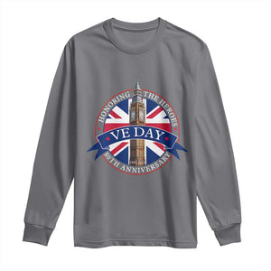 VE Day 80th Anniversary Long Sleeve Shirt WWII Remembrance 2025 Celebrations London TS02 Charcoal Print Your Wear