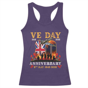 VE Day 80th Anniversary Racerback Tank Top 2025 Celebration Union Flag WWII Remembrance TS02 Purple Print Your Wear