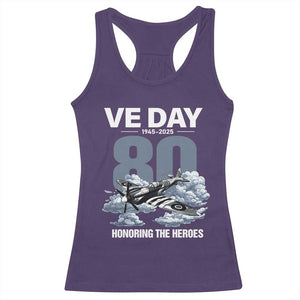 VE Day 80th Anniversary Racerback Tank Top 2025 Celebration WWII Remembrance Retro TS02 Purple Print Your Wear