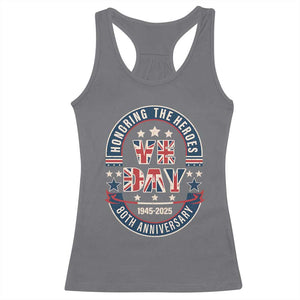 VE Day 80th Anniversary Racerback Tank Top 2025 Patriotic WWII Remembrance Vintage TS02 Charcoal Print Your Wear