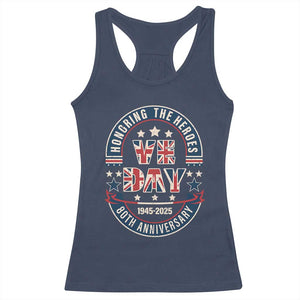 VE Day 80th Anniversary Racerback Tank Top 2025 Patriotic WWII Remembrance Vintage TS02 Navy Print Your Wear