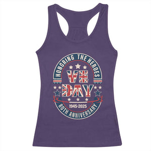 VE Day 80th Anniversary Racerback Tank Top 2025 Patriotic WWII Remembrance Vintage TS02 Purple Print Your Wear