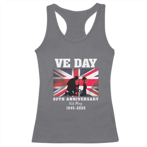 VE Day 80th Anniversary Racerback Tank Top Victory in Europe Union Flag WWII Remembrance TS02 Charcoal Print Your Wear
