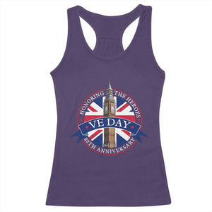 VE Day 80th Anniversary Racerback Tank Top WWII Remembrance 2025 Celebrations London TS02 Purple Print Your Wear