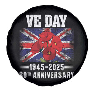 VE Day 80th Anniversary Spare Tire Cover 2025 Celebration Union Flag Poppies WWII Remembrance TS02 Print Your Wear