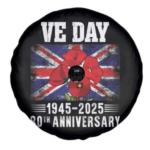 VE Day 80th Anniversary Spare Tire Cover 2025 Celebration Union Flag Poppies WWII Remembrance TS02 Print Your Wear