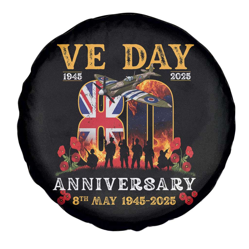 VE Day 80th Anniversary Spare Tire Cover 2025 Celebration Union Flag WWII Remembrance TS02 Print Your Wear