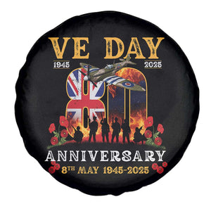 VE Day 80th Anniversary Spare Tire Cover 2025 Celebration Union Flag WWII Remembrance TS02 Print Your Wear