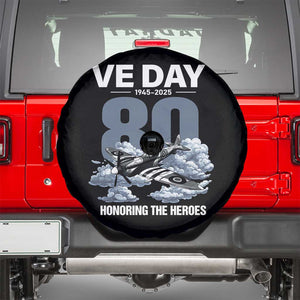 VE Day 80th Anniversary Spare Tire Cover 2025 Celebration WWII Remembrance Retro TS02 Black Print Your Wear