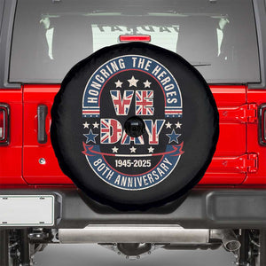 VE Day 80th Anniversary Spare Tire Cover 2025 Patriotic WWII Remembrance Vintage TS02 Black Print Your Wear