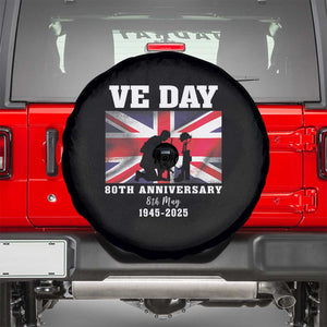 VE Day 80th Anniversary Spare Tire Cover Victory in Europe Union Flag WWII Remembrance TS02 Black Print Your Wear
