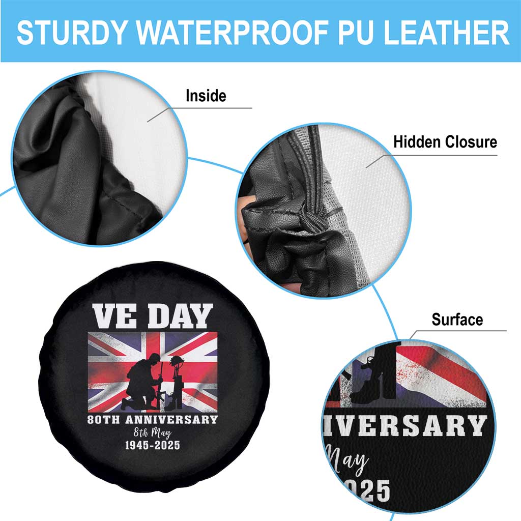 VE Day 80th Anniversary Spare Tire Cover Victory in Europe Union Flag WWII Remembrance TS02 Print Your Wear